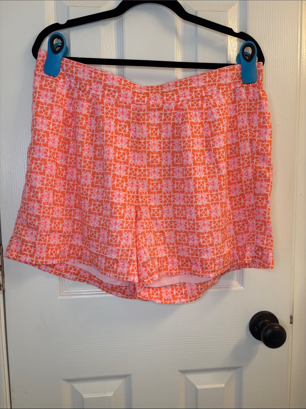Vineyard Vines Coral-Pink Printed Elastic Waist Shorts